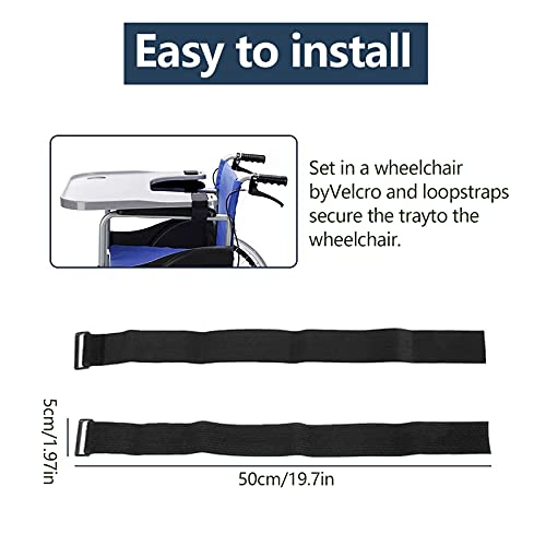 Nopteg Abs Removable Wheelchair Tray Table W/2 Cup Holders Disabled Portable Lap Tray #TOP5