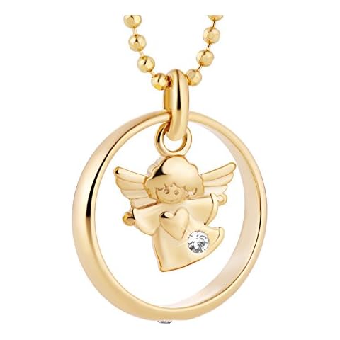 Fish - Collar infantil en plata 925 bañada en oro con colgante de ángel guardián Cover