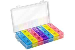 Weekly Pill Organizer | Durable Vitamin, Medicine Organizer