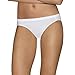 Hanes Ultimate Hanes Women's Womens Cotton Comfort Ultra Soft Bikinis Underwear, White, 5