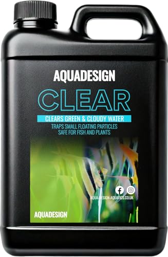 Aqua Design CLEAR 2500ml Aquarium Water Clarifier - Leaves Water Crystal Clear - Green & Cloudy Water Treatment - Treats 12 500L