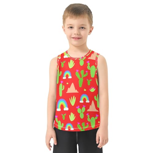 Rainbow Mountain Red Boys Tank Tops Sleeveless Tank Top Shirts Undershirts for Boys,3T2