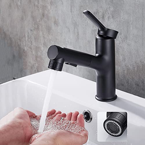 Mitigeur 3 modes robinet de lavabo rétractable multifonction pour vasque - 3