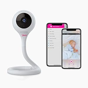 iBaby Smart WiFi-babyfoon M2C, 2,4 GHz, 1080P-camera, infrarood nachtzicht, flexibele basis, tweerichtingsgesprek…