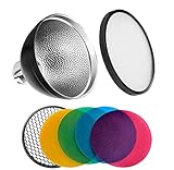 GODOX AD-S2 Reflector & AD-S11 Colour Gels + Reflector Honeycomb Grid Kit for Godox Witstro Flash AD200 AD200Pro AD180 AD360 AD360II Color Filter & Honeycomb Grid Set for AD200 Pro Barebulb