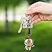 Qalvona Cartoon Animals Shape Leather Keychain Pendant, Handwoven, 14cm Length, Style 2 - Fashionable Design, Durable Craftsmanship, Ideal Bag Decoration and Gift (3)
