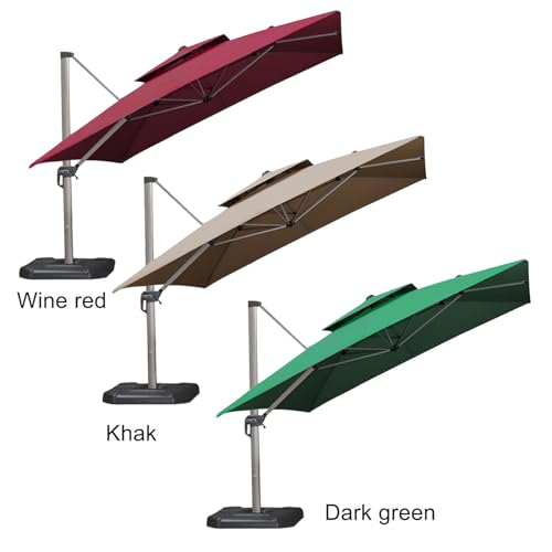 Derefine Dossel de reposição para guarda-chuva, guarda-sol duplo de substituição para guarda-sol, pr