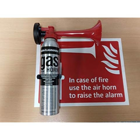 FSSS Ltd IN CASE OF FIRE USE THE AIR HORN SIGN & AIR HORN & BRACKET FIRE SAFETY INCLUDING VAT Cover