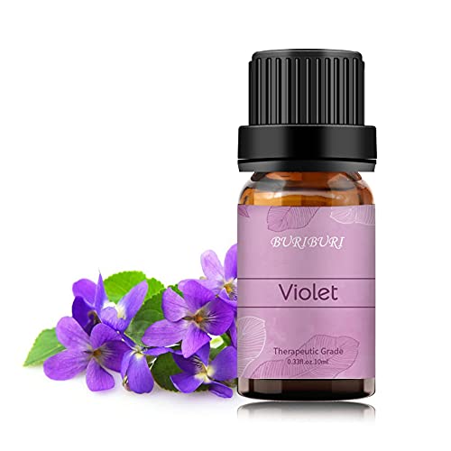 Image of BURIBURI Violet Essential Oil 10ml, 100% Pure, Undiluted, Natural Violet Fragrance Oil for Diffuser, Soap Candle Making