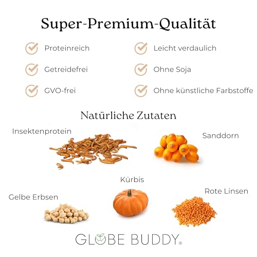 Globe Buddy Luxx Rewards 150g – Hypoallergene Getreidefreie Hundesnacks mit Insektenprotein, Unterstützt Mobilität & Immunsystem, Super Premium Trainingsleckerlis für Alle Hunde