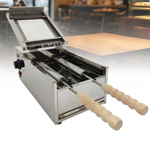 GmpTzitzith Machine à Chimney Cake Four à Bagels Électrique Cheminée 1500W, Température Réglable 50°C~300°C, Idéale pour Boulangeries et Cuisines...