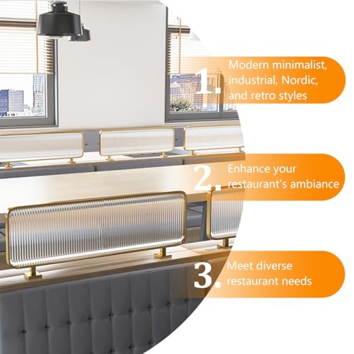 Genérico Mamparas de Vidrio Templado para restaurantes y Bares: Pantallas de Seguridad Negras de 100x60 cm para Zonas de Comedor, Que mejoran la Comodidad y la protección de los Clientes.