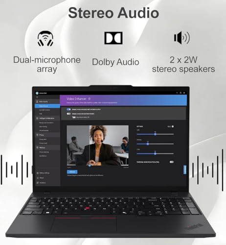 Image of Lenovo ThinkPad T16 Gen 4 Business AI PC Laptop (16 inch FHD+, Intel 12-Core Ultra 7 255U (> i7-1355U), 64GB DDR5 RAM, 2TB SSD), 2x Thunderbolt 4, Fingerprint, Backlit KB, 5MP RGB Webcam, Win 11 Pro