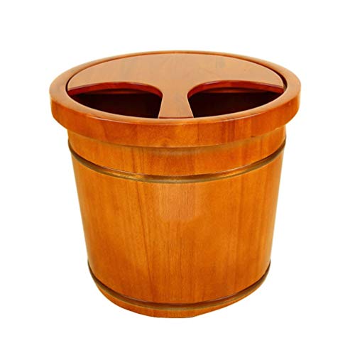 Seau de bain de pieds en bois contre les jambes lourdes