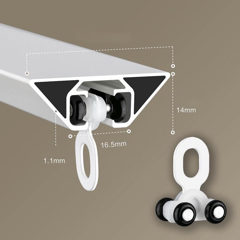 Zestaw szyn sufitowych V S – aluminiowy system dzielenia pomieszczeń do hoteli, szpitali, teatrów i kin – cichy, łatwy montaż i płynność dla zwiększenia prywatności