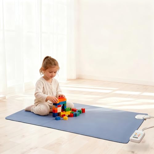 YIRCELOM Heated Mats Floor, Heated Rug Mat with Adjustable Temperature 12 Hour Timer, Electric Heated Carpet, Heated Floor Pad for Yoga (20x39inch/50x100cm)