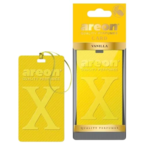 Image of AREON X Version Vanilla Hanging Best Car Air Freshener - Long Lasting Scent for Car or Home - Long Lasting, Fresh, Luxurious Scent