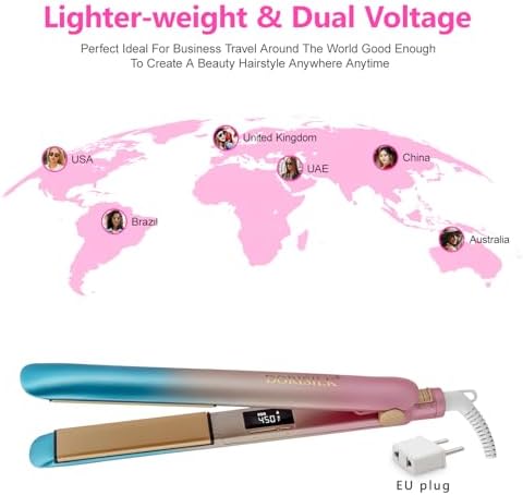 DORISILK Colorful Flat Iron 450 Degrees — alternate angle