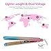 DORISILK Colorful Flat Iron 450 Degrees, Ceramic Hair Straightener and Curler 2 in 1, 30s Fast Heat Straightening Iron for Hair, Dual Voltage Hair Iron 1 Inch Salon Control Temp Gift for Women Girls