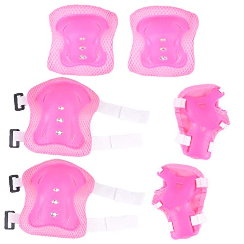 Yardwe Kids Elbow Knee Pads Wrist Guards for Skating 6pcs Protective Gear Set Skating Knee Pads Kids Sports Safety Gear