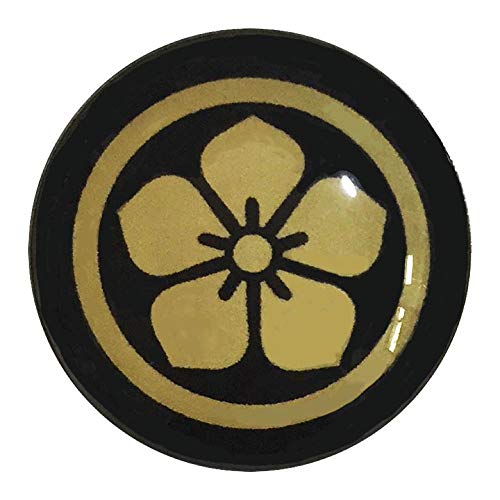 家紋ピンバッジ 20mm 丸に桔梗 明智光秀 ピンバッチ pins 家紋