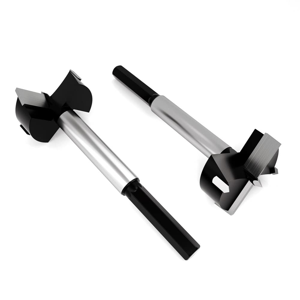 ASNOMY Set di 6 punte Forstner per Legno in acciaio al tungsteno, sega a tazza e Legno Drill Bits Set per legno duro, plastica e compensato - con 35/40/45/50/60/70 mm