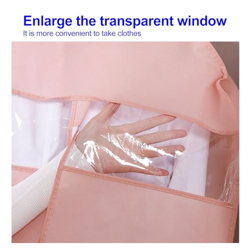 3 Pcs Garment Bags - Breathable Dust Covers for Suits, Shirts & Padded Clothes - Hanging Clothing Storage - Red 60x130cm/24x51in - Protects from Dust & Damage4