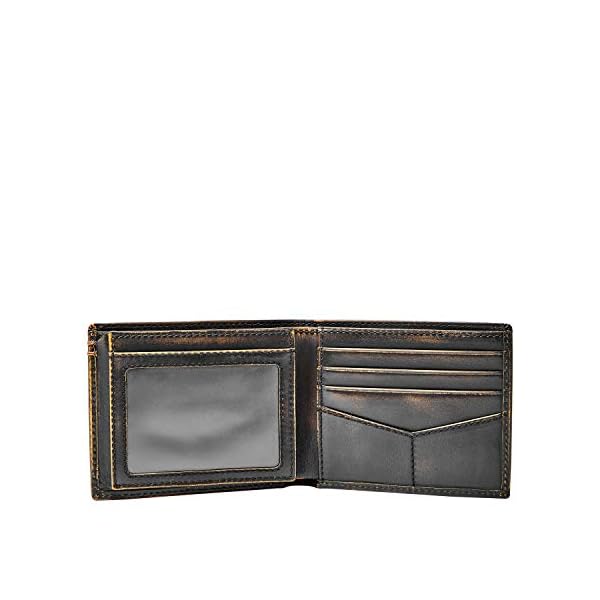 Fossil Men’s Leather Bifold Wallet with Flip ID Window