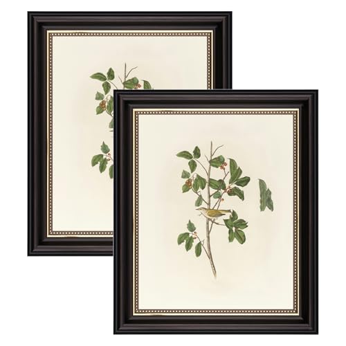 YoHyien Bilderrahmen Vintage 20x25 2er Set Retro Fotorahmen zum Aufhängen und Aufstellen Shabby Chic Postkarten Rahmen für Den Schreibtisch Picture Photo Frame for Wall (Schwarz 20 x 25 cm)