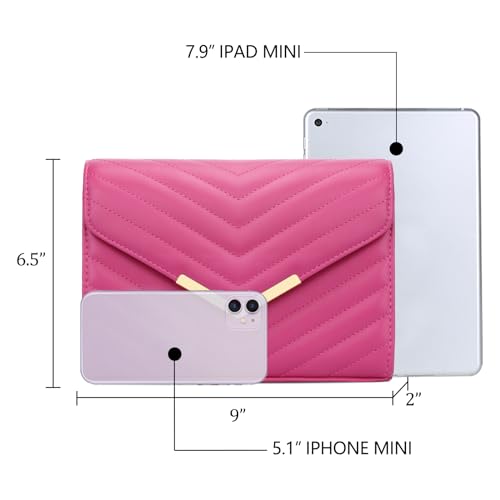 Image of KKXIU Women Formal Vegan Leather Evening Envelope Clutch Purses and Handbags for Party Wedding Prom Bridal