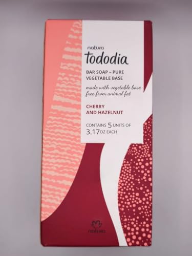 Linha Todo Dia Natura - Sabonete em Barra Puro Vegetal Cereja e Avela (5 x 90 Gr) - (Natura Every Day Collection - Cherry & Hazelnut Vegetable Bad Soap (5 x Net 3.17 Oz))
