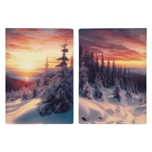 Étui de protection pour passeport en cuir motif paysage cadeau de voyage idéal