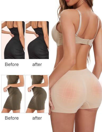 Image of Zimi Collection Tummy Control High Waist Butt Lifter Panties Padded Underwear for Women Hip Enahncer Body Shaper Boyshort