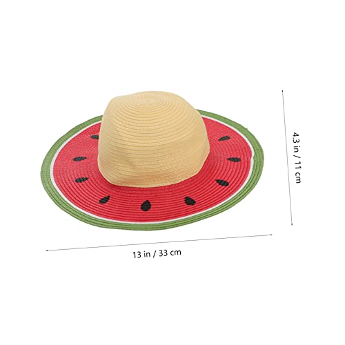 GALPADA Boys and Girls Wide Brim Straw Sun Hat for Outdoor Fun Lightweight Breathable Chin Strap for for Beach Playtime Multi2