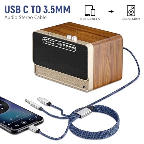 Image of Verilux 3-in-1 USB C Lighting 3.5mm to AUX Cable 1.2M /3.9Ft, AUX Cable for Speakers with Lighting /USB-C /3.5mm Ports for iPhone 17 /16 /15 /14 /13 /12, iPad, Galaxy S25 /S24 /S23, Car, Earphone