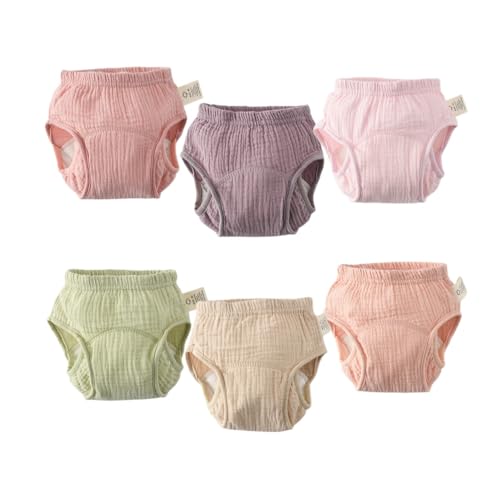 Image of Baby Training Underpants,Soft Cotton Absorbent Potty Training Underwear For Baby Boys And Girls 6 Pack