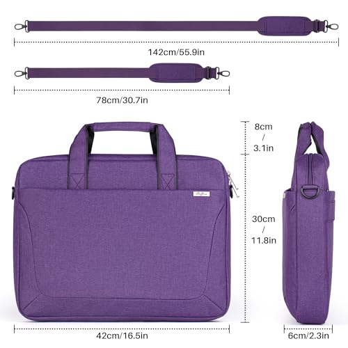 Bolsa de hombro para portátil BAFFINA elegante maletín unisex adulto de 43,18 cm 7