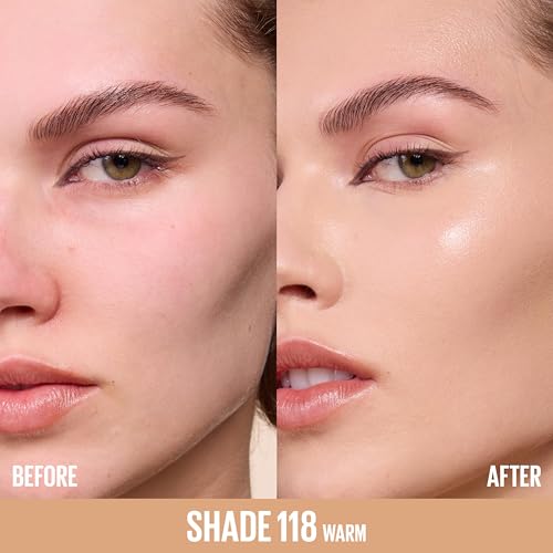 Image of Maybelline Lifter Plump & Glow Foundation, Liquid Foundation with 2% Niacinamide + Hyaluronic Acid, Plumping and Brightening Face Makeup, 118, 1 Count