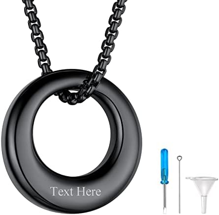 Richsteel Personalised Ashes Jewellery for Men Women, Celtic Knot/Tree of Life/Virgin Mary/Dog Paw/Rose Flower/Skull Pendant Cremation Necklace, Adjutable Stainless Steel Chain, Send with Gift Box