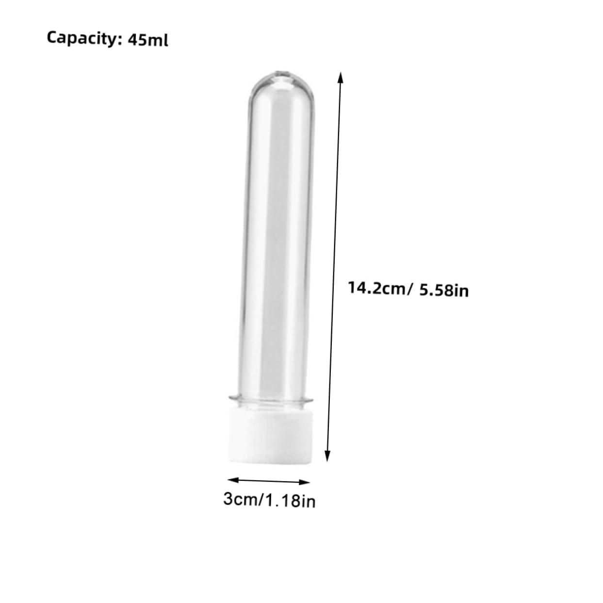 TOVINANNA Set of 10 Plastic Test Tube Lids Candy Storage Tubes Reusable Portable and Secure