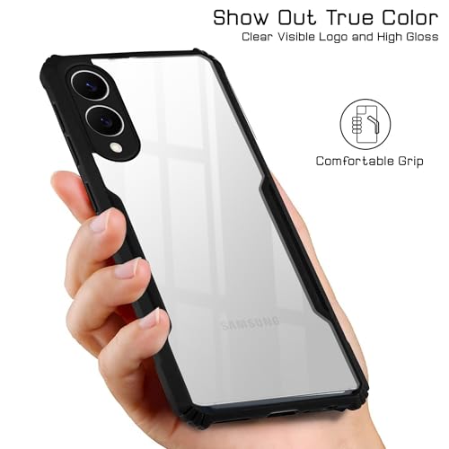 Image of Jkobi Back Cover Case for Samsung Galaxy S25 Edge (Shockproof with Polycarbonate Clear Panel | Professional Black)