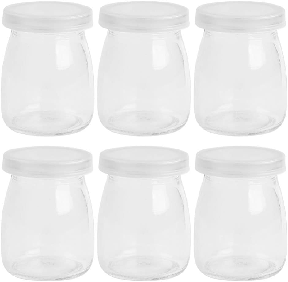 Kichvoe Yogurt Jars 2 * 2.9Inch Yogurt Containers 6Pcs