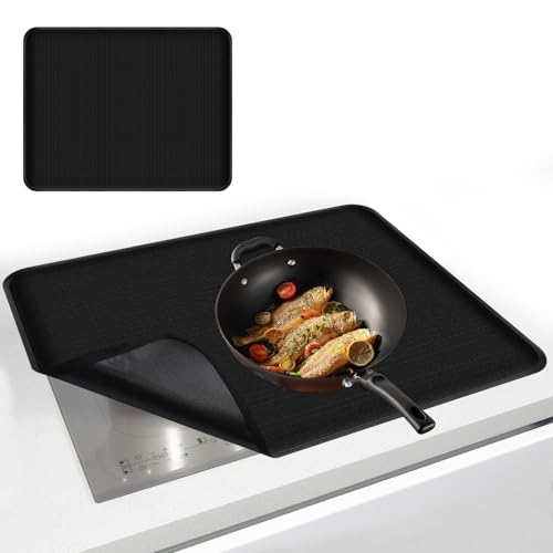 52x60cm Protector Placa Inducción Alfombrilla Protectora para Cocina de Inducción Protector Vitrocerámica Inducción Anti-Rasguños Antideslizantes Resistente al Calor 300°C para Placa de Inducción