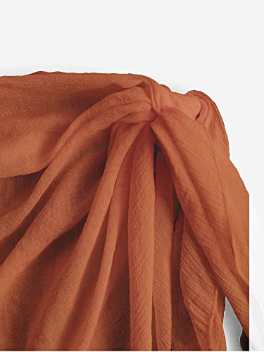 Image of ZAFUL Women's Sarong Coverups Beach Wrap Sheer Bikini Cover Up Mini Skirt | Wraps Swimwear, Cover Ups for Swimwear, Multi-Wear, Texture, Floral