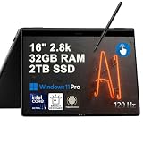 Samsung Galaxy Book5 Pro 360 Laptop 16' 2880x1800 Touch (120% DCI-P3, 120Hz) Intel 8-core Ultra 7 258V (Up to 47 AI Tops) 32GB RAM 2TB SSD Backlit for Creator Designer Business Professional Win11Pro