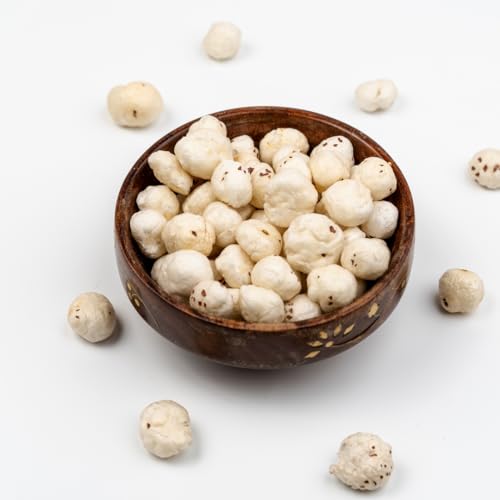 Image of Sattviko Premium Raw Plain Phool Makhana | Fox Nuts | Healthy Crunchy Snack | Gluten-Free, Protein-Rich, Low-Calorie Superfood | Ideal for Fasting & Guilt-Free Snacking (400 gm - Pack of 1)