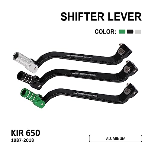 Image of JFG Racing Motorcycle Gear Shifter Lever Extended 10mm Folding Tip CNC for KLR 650 KLR650 1987-2018 Green