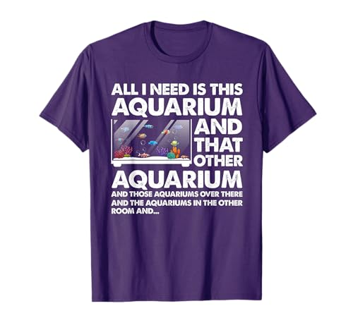 Cool Aquarium Lover T-Shirt for Men Women Kids