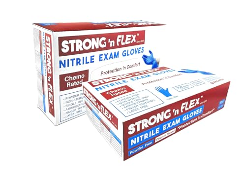STRONG 'n FLEX 4.5-mil Disposable Blue Nitrile Gloves – Extra Durable & Comfortable, Food Safe, Ideal for Cleaning & All Household Needs – 100pcs - Medium