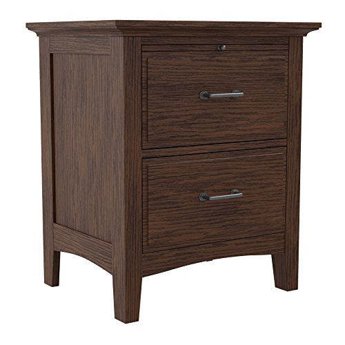 OSP Home Furnishings Modern Mission Vintage Oak 2 Drawer Nightstand